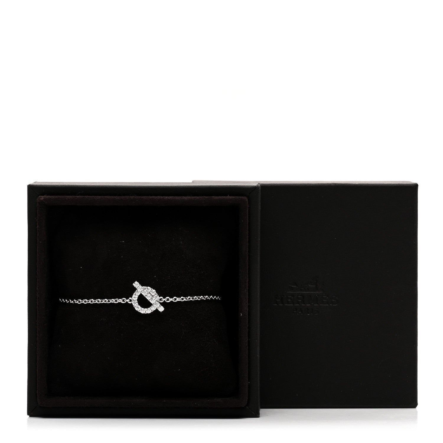 Hermes 18K White Gold Diamond Finesse Bracelet SH 4 of 4