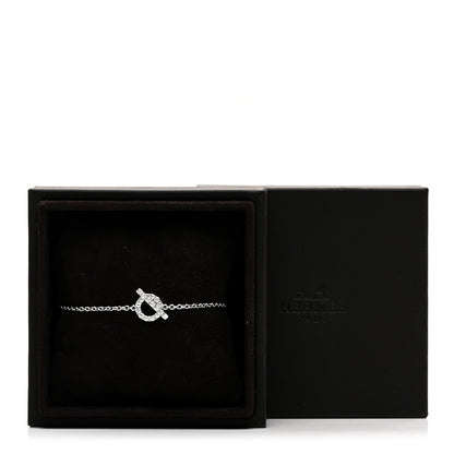 Hermes 18K White Gold Diamond Finesse Bracelet SH 4 of 4