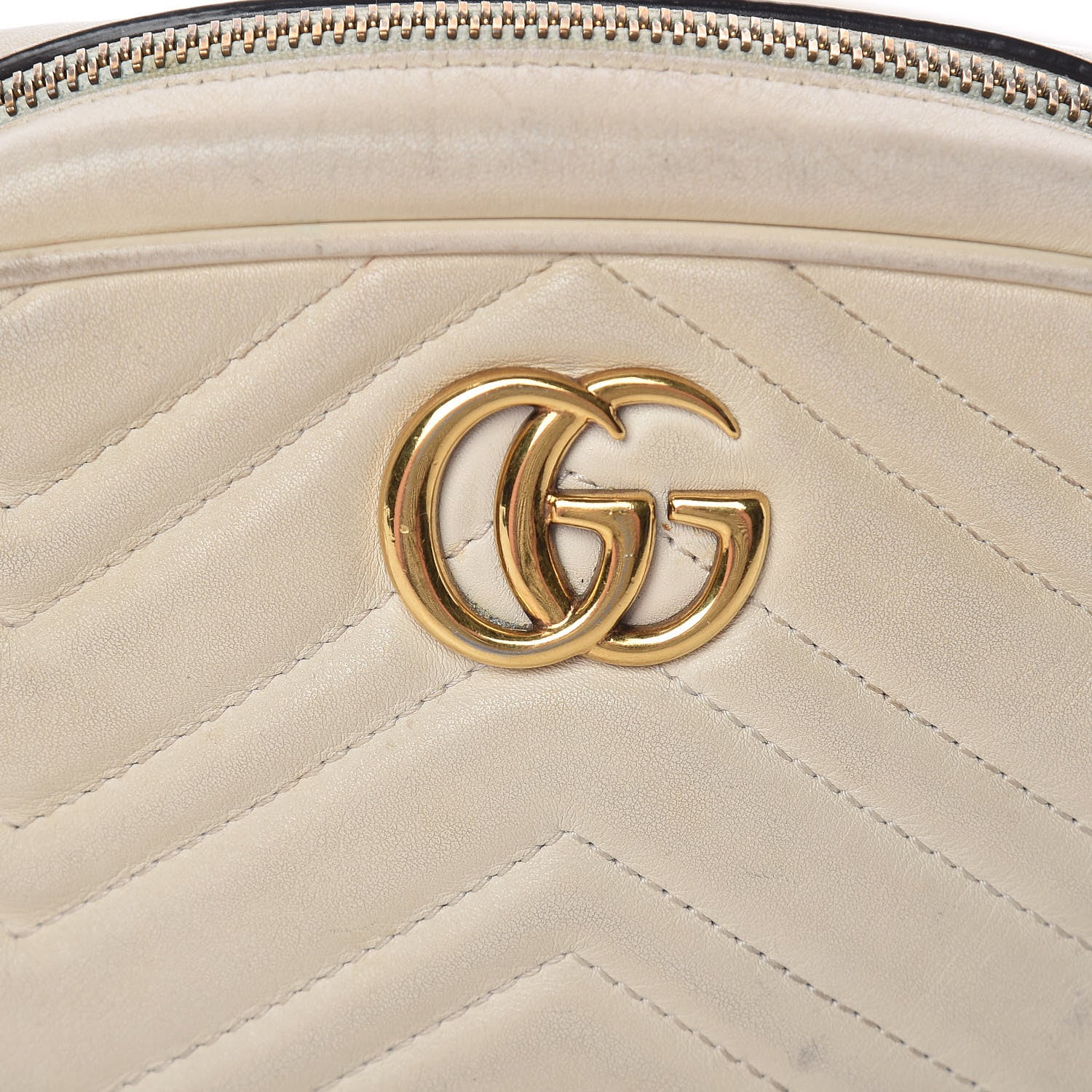 Gucci Calfskin Matelasse Mini GG Marmont Chain Shoulder Bag White 12 of 25