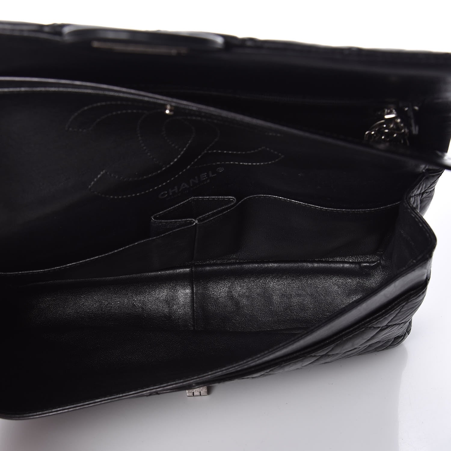 Chanel Metallic Aged Calfskin 2.55 Reissue 226 Flap Black 7 of 8