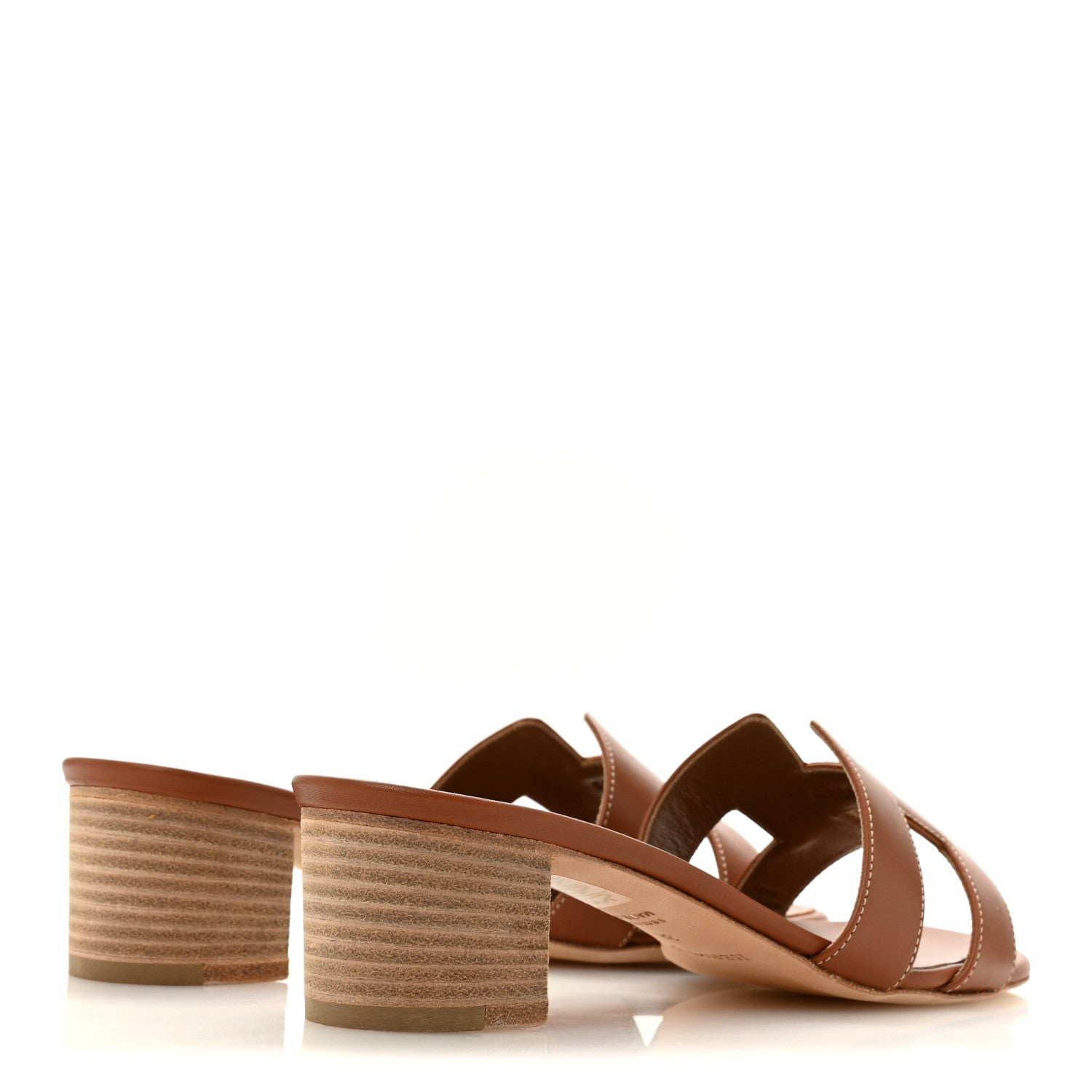 Hermes Calfskin Oasis Sandals 38 Gold 5 of 10