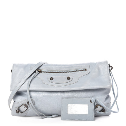 Balenciaga Agneau Classic Hardware Envelope Strap Clutch Bleu Opaline 1 of 9