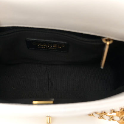 Chanel Caviar Quilted Small Twist Your Buttons Flap White 5 of 11