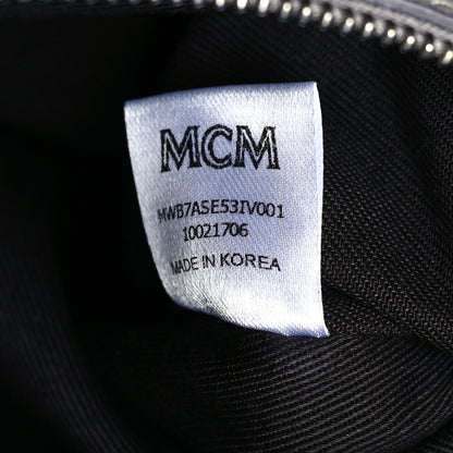 MCM Calfskin Ottomar Monogram Essential Boston Bag Grey 7 of 12
