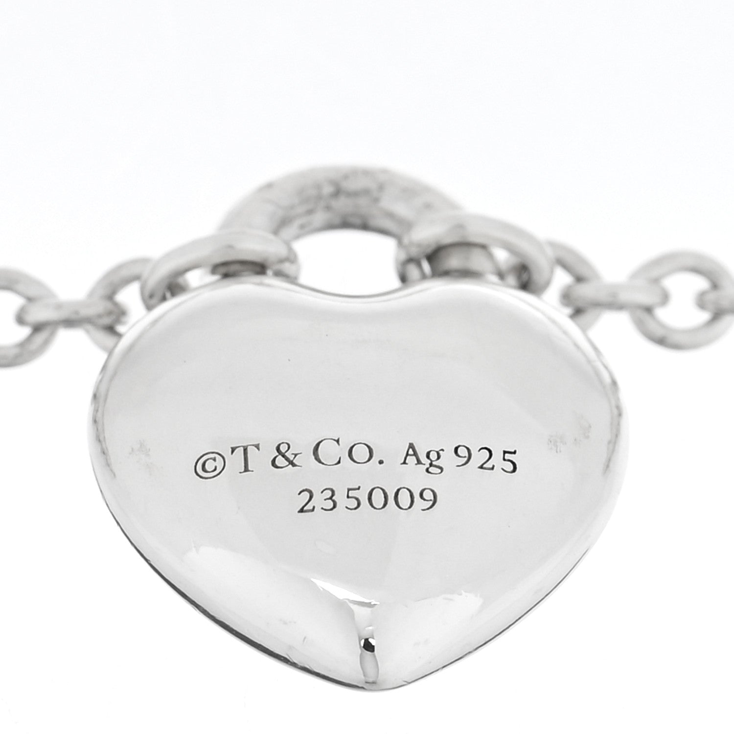 Tiffany Sterling Silver Return To Tiffany Full Heart Chain Bracelet 3 of 4