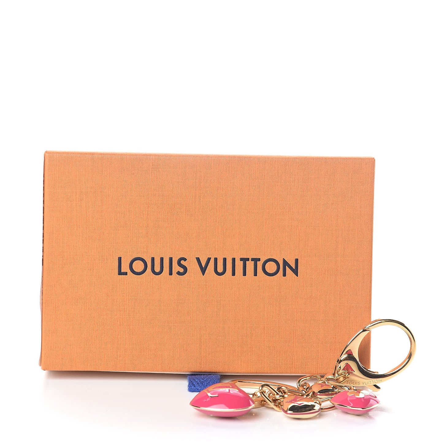 Coeurs Heart Bag Charm Key Holder Pink