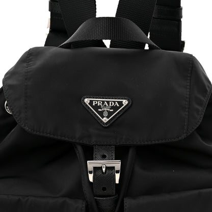 Prada Tessuto Nylon Saffiano Small Backpack Black 7 of 9