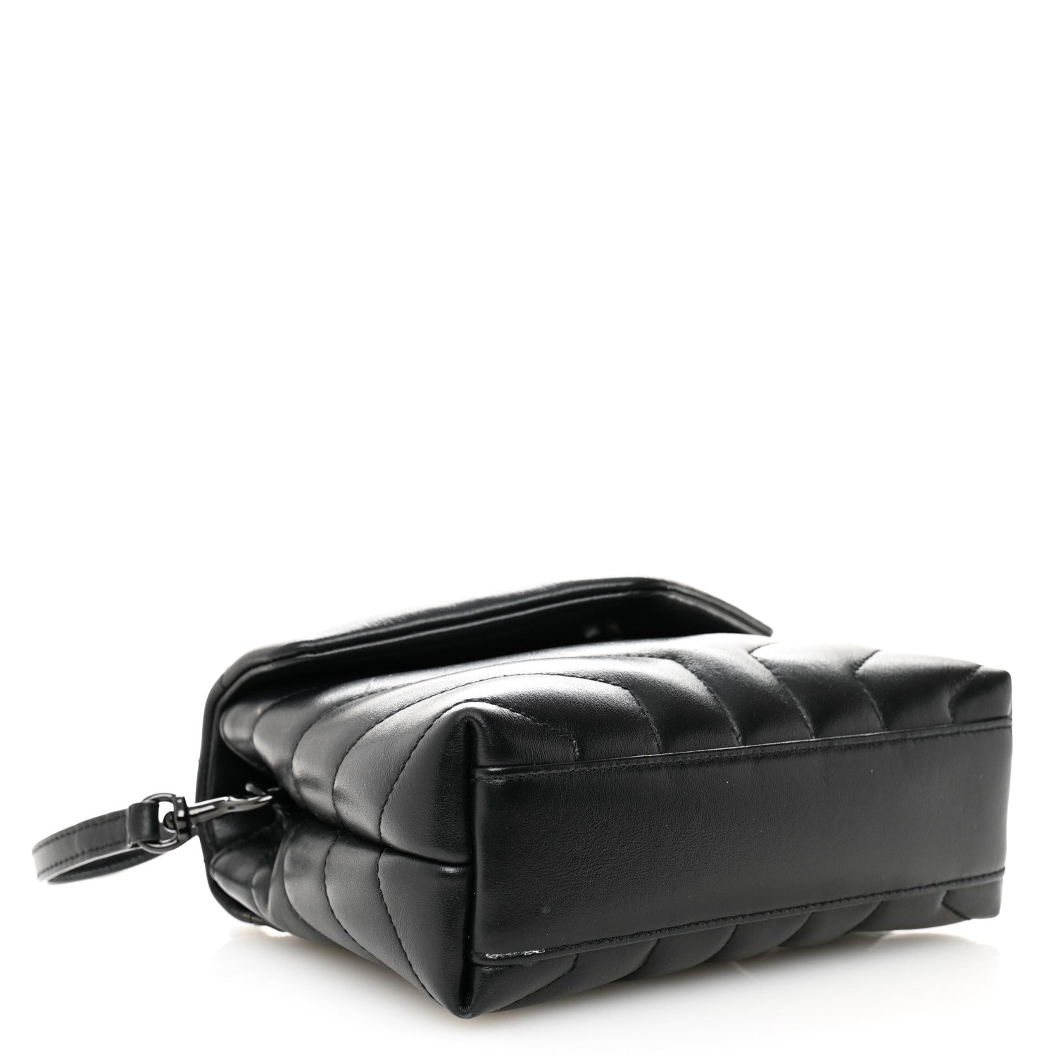 Saint Laurent Calfskin Y Quilted Monogram Monochrome Toy Loulou Crossbody Bag Black 4 of 11