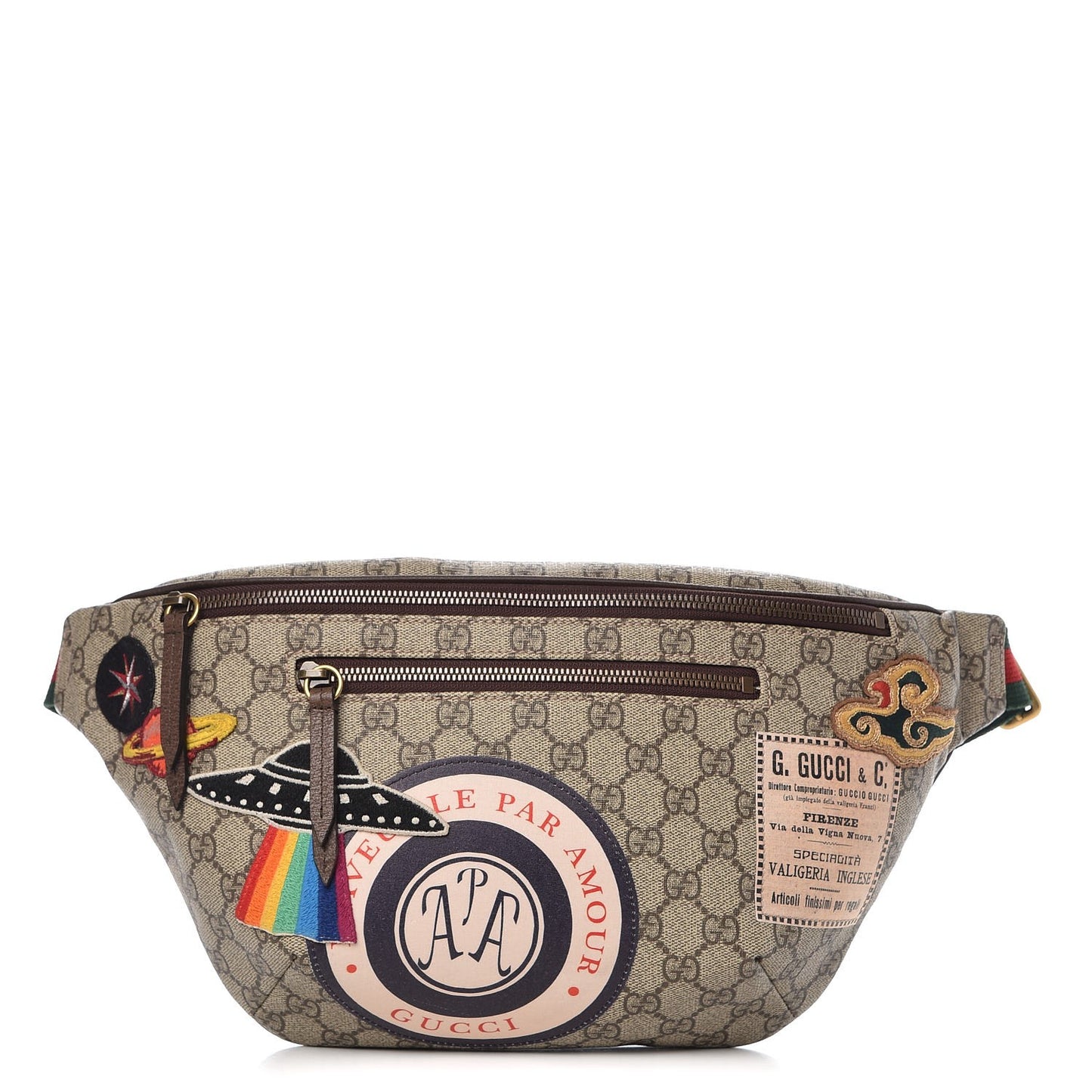 GG Supreme Monogram Courrier Belt Bag Beige New Acero