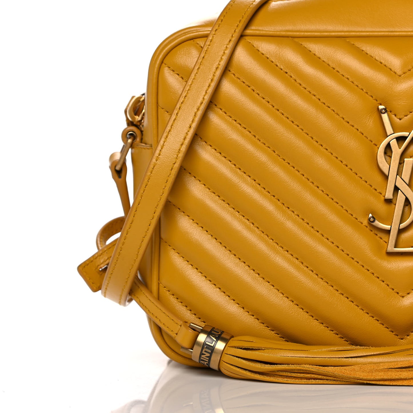 Calfskin Matelasse Monogram Lou Camera Bag Safran