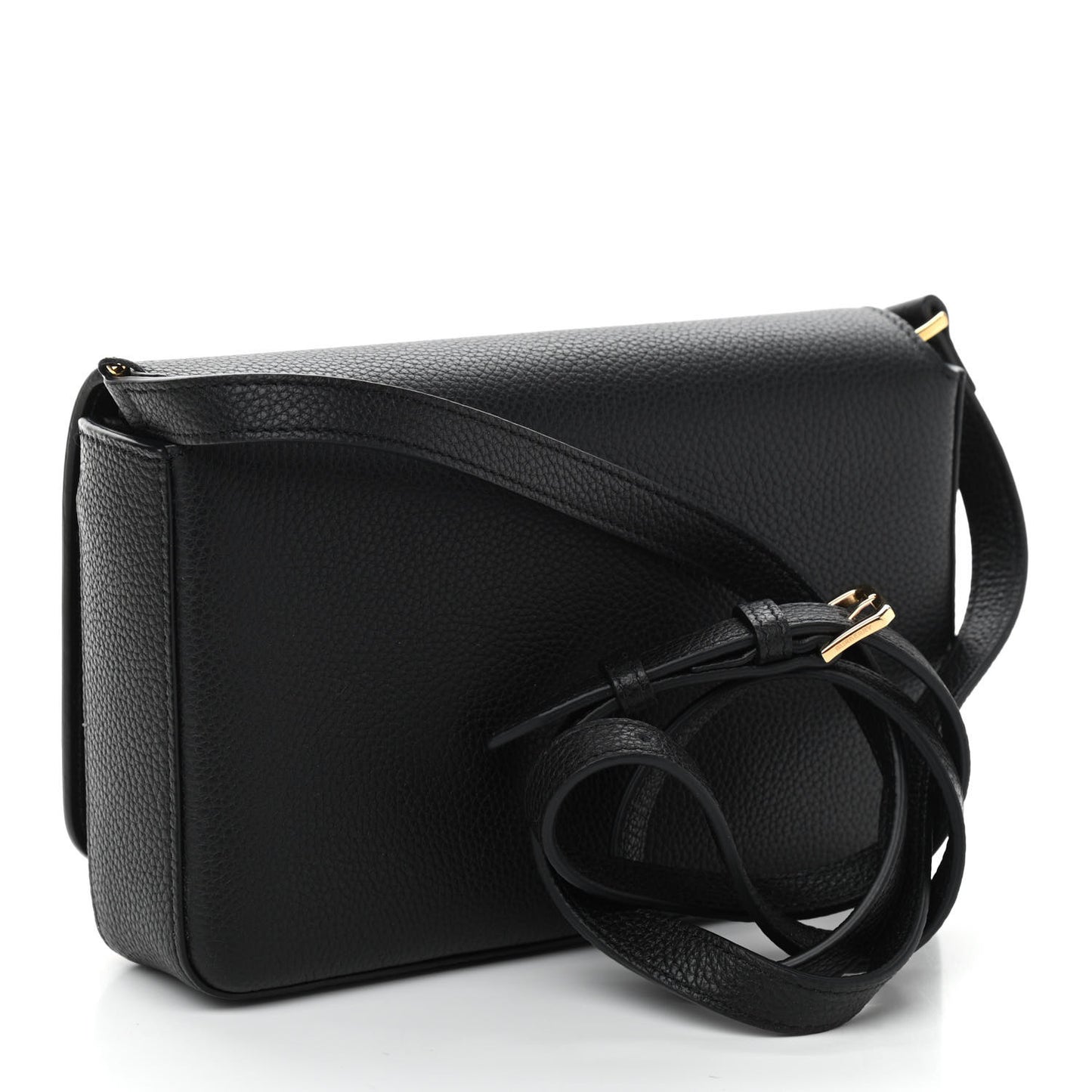 Grainy Calfskin Vintage Check Hampshire Crossbody Black