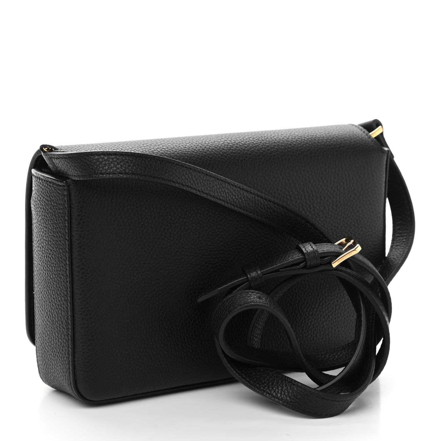 Burberry Grainy Calfskin Vintage Check Hampshire Crossbody Black 3 of 10