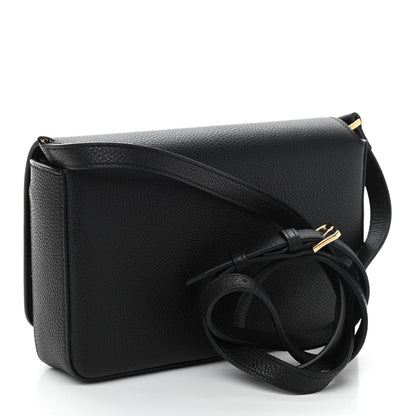 Burberry Grainy Calfskin Vintage Check Hampshire Crossbody Black 3 of 10