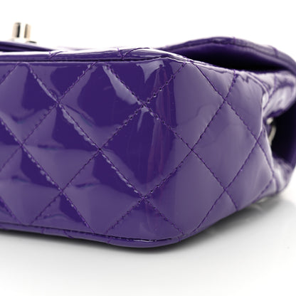 Chanel Patent Quilted Mini Rectangular Flap Purple 10 of 11