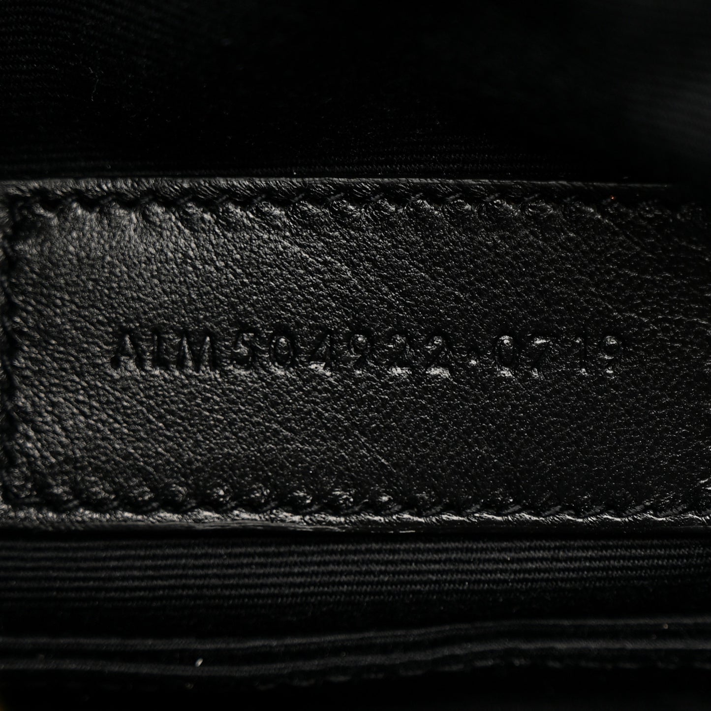 Grain De Poudre Chevron Monogram Bill Pouch Black