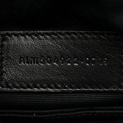 Saint Laurent Grain De Poudre Chevron Monogram Bill Pouch Black 7 of 9