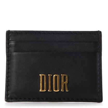 Christian Dior Calfskin D-Fence Card Holder Black 1 of 12