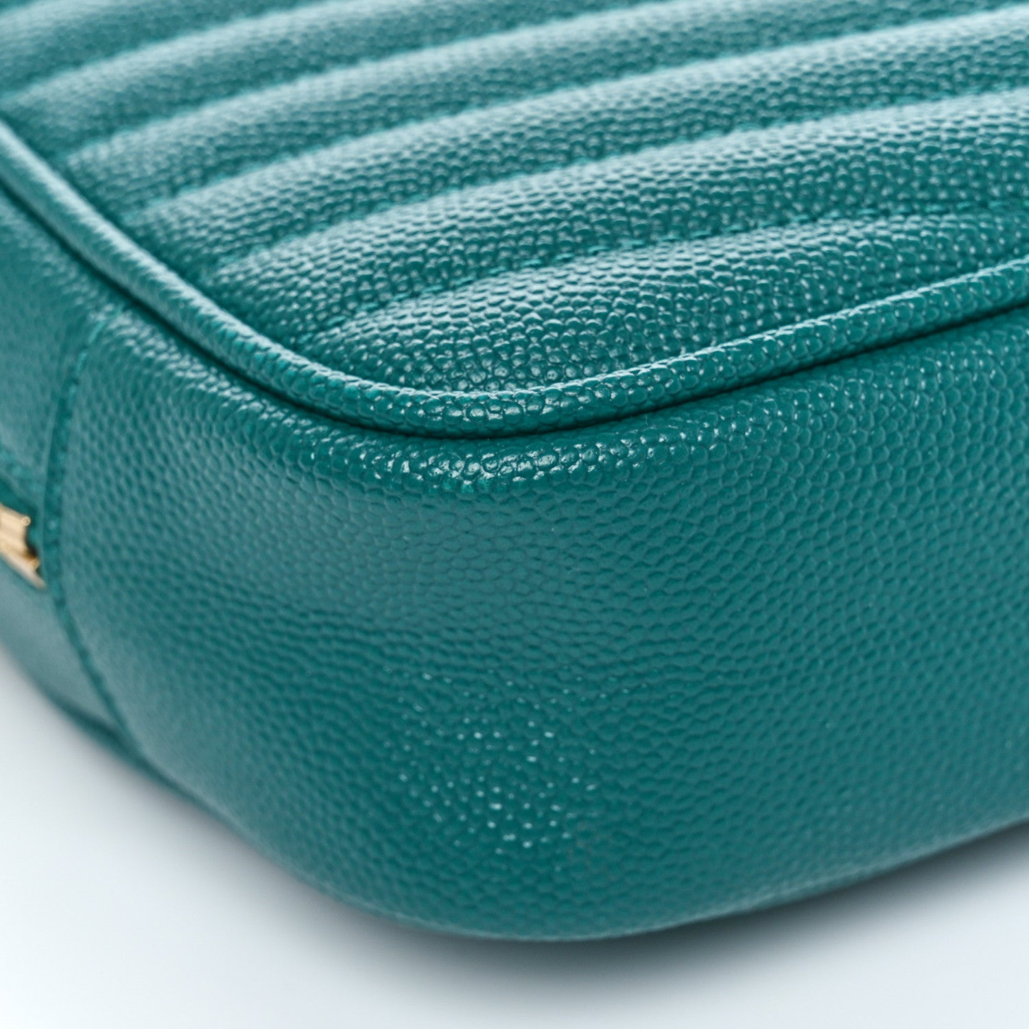 Saint Laurent Grain De Poudre Matelasse Monogram Mini Lou Camera Bag Brilliant Grass 9 of 10