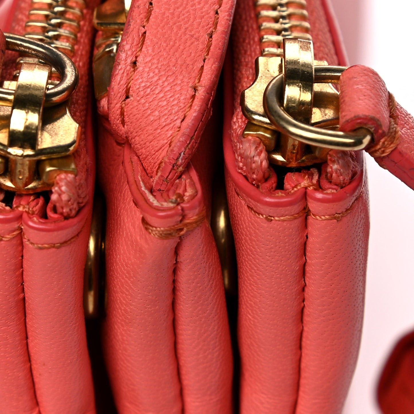 Lambskin Small Trio Crossbody Bag Lipstick
