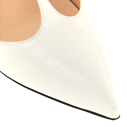 Christian Louboutin Jazz Calf Kid Patent Leopard Confusa 100 Pumps 38 White Black 9 of 11