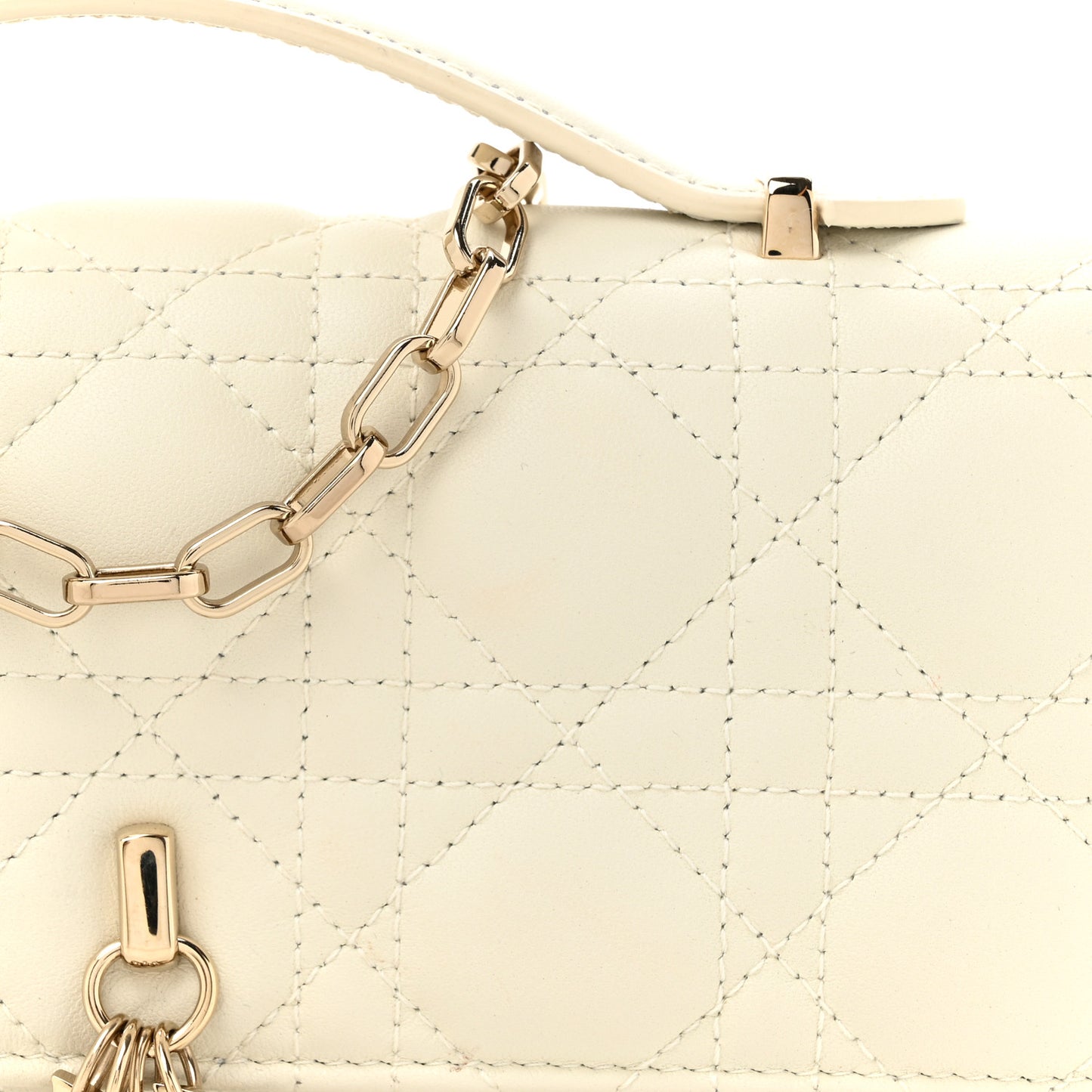 Lambskin Cannage Mini My Dior Bag Latte