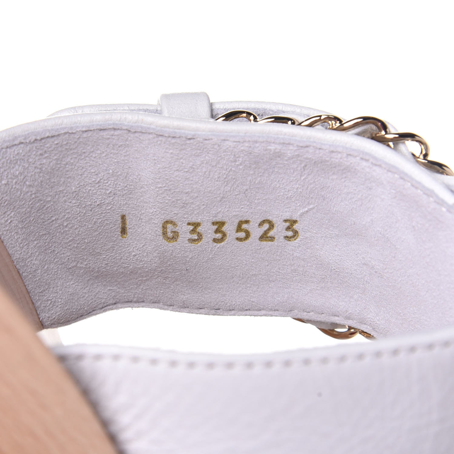 Chanel Calfskin Wood Buckle Sandals 40 White 10 of 11