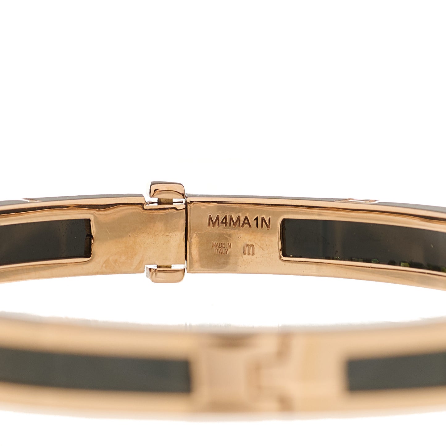 18K Rose Gold Black Ceramic B.Zero1 Bangle Bracelet M
