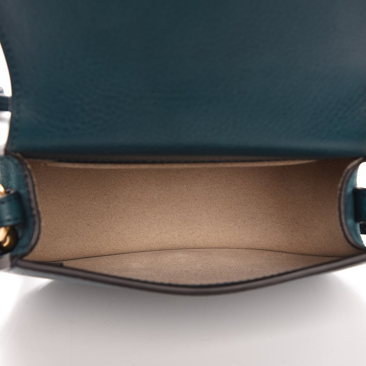 Calfskin Suede Small Nile Bracelet Bag Teal