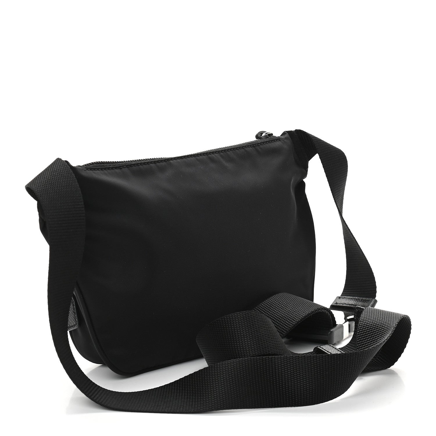 Prada Tessuto Nylon Saffiano Belt Bag Black 2 of 10