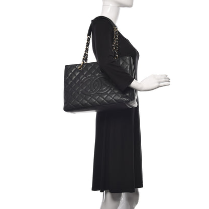 Chanel Caviar Quilted Grand Shopping Tote GST Black 2 of 13