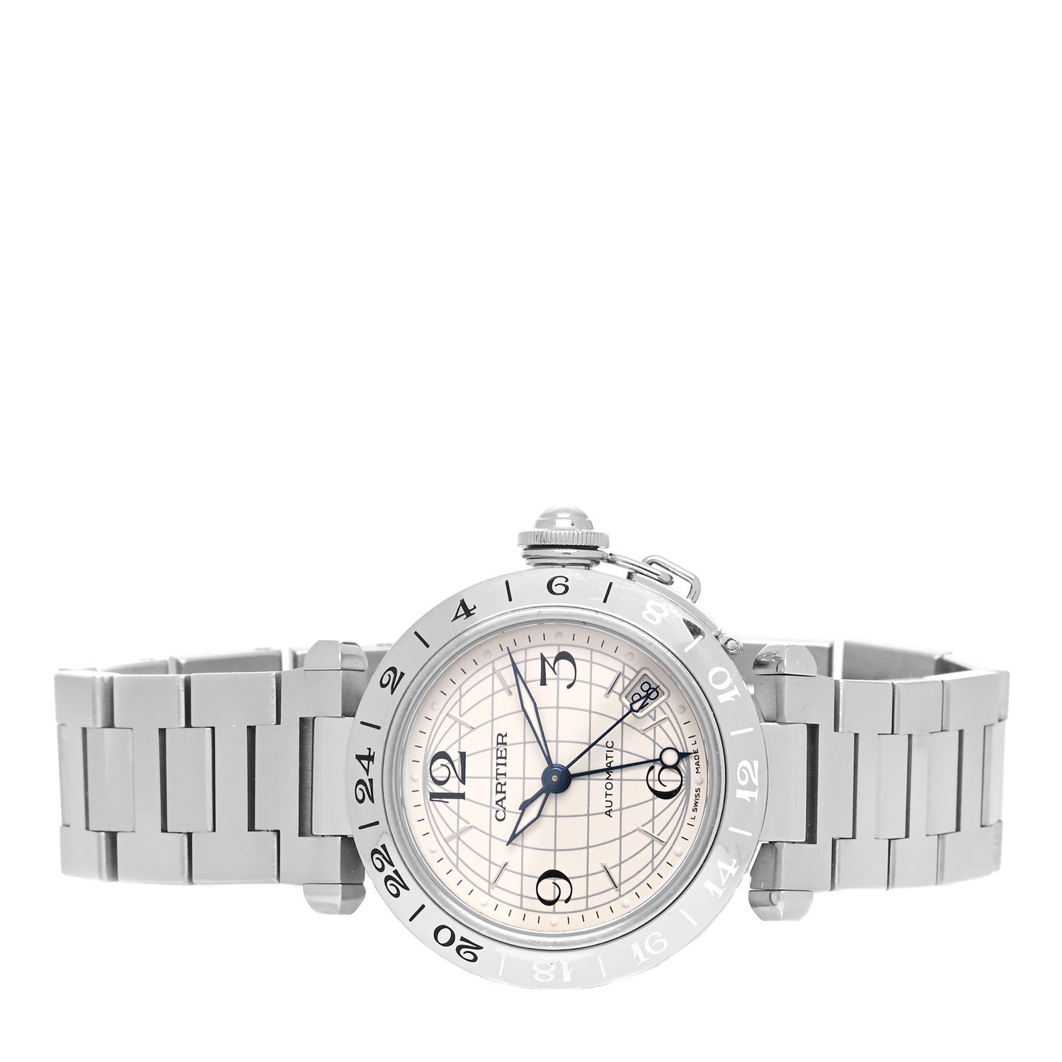 Cartier Stainless Steel 35mm Pasha GMT Automatic Watch 2 of 5