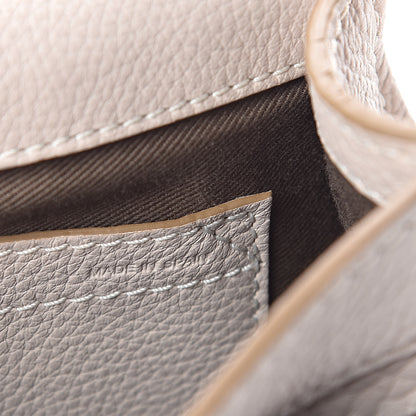 Chloe Calfskin Mini Marcie Round Crossbody Bag Abstract White 7 of 10