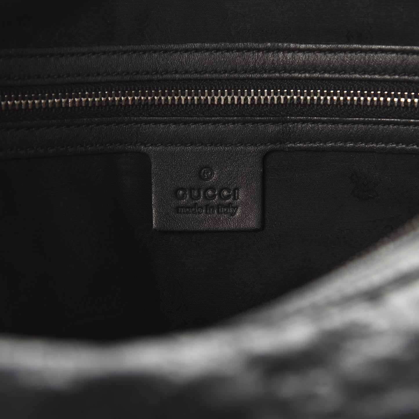 Guccissima Large GG Twins Hobo Black
