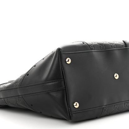 Gucci Guccissima Large Punch Tote Black 9 of 13