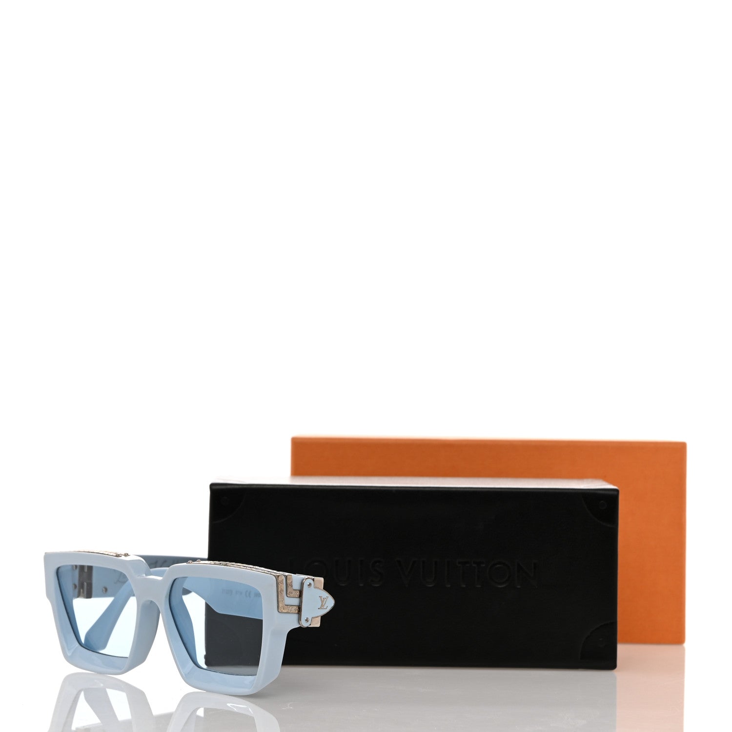 Louis Vuitton Acetate 1.1 Millionaires Sunglasses Z1327E Pale Blue 2 of 8