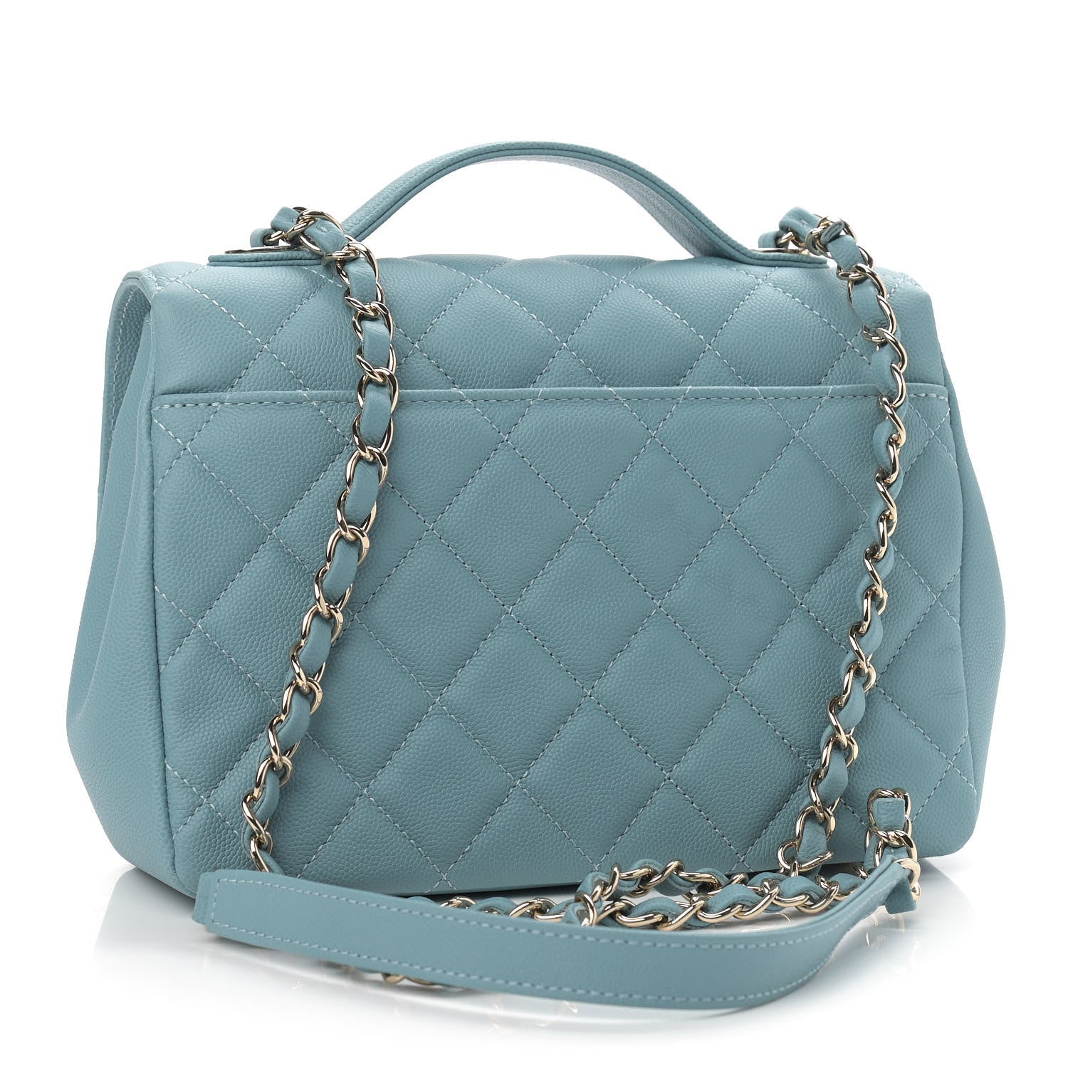 Chanel Caviar Quilted Medium Business Affinity Flap Blue 3 of 10