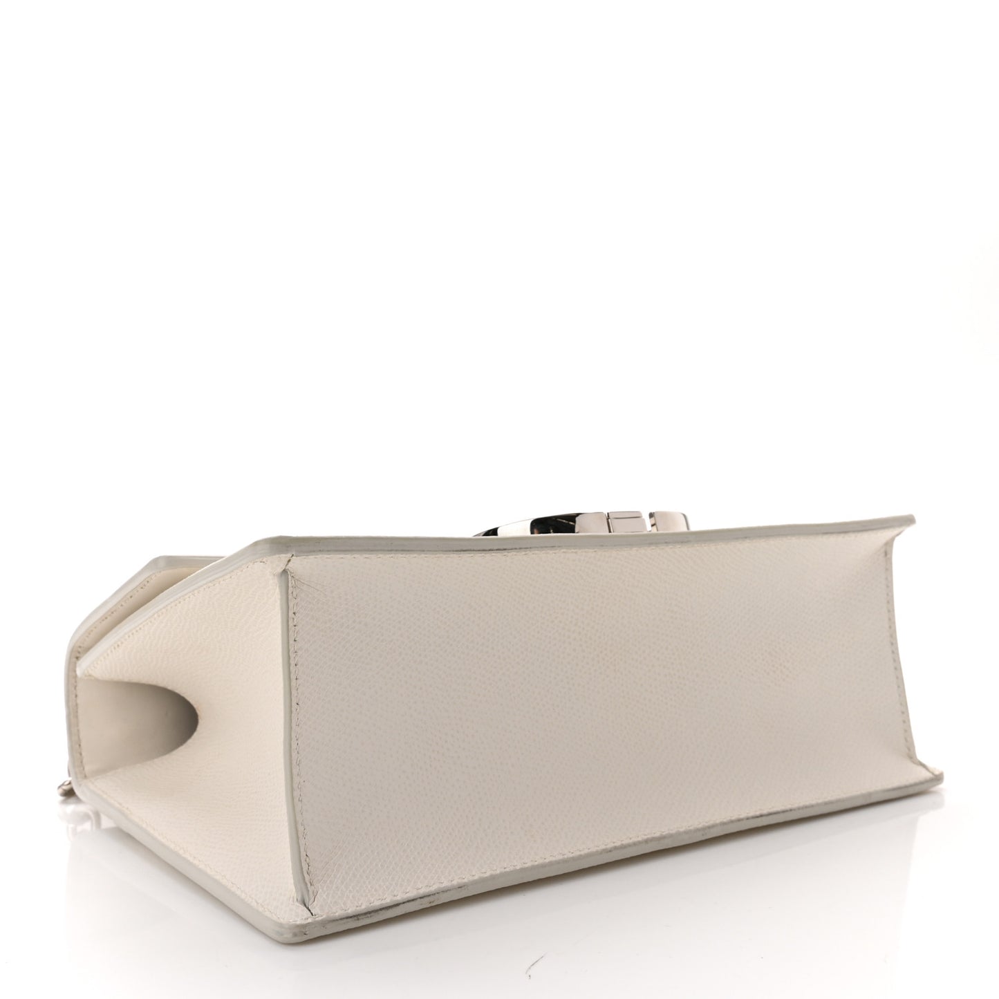 Grained Calfskin 30 Montaigne Chain Flap Bag White