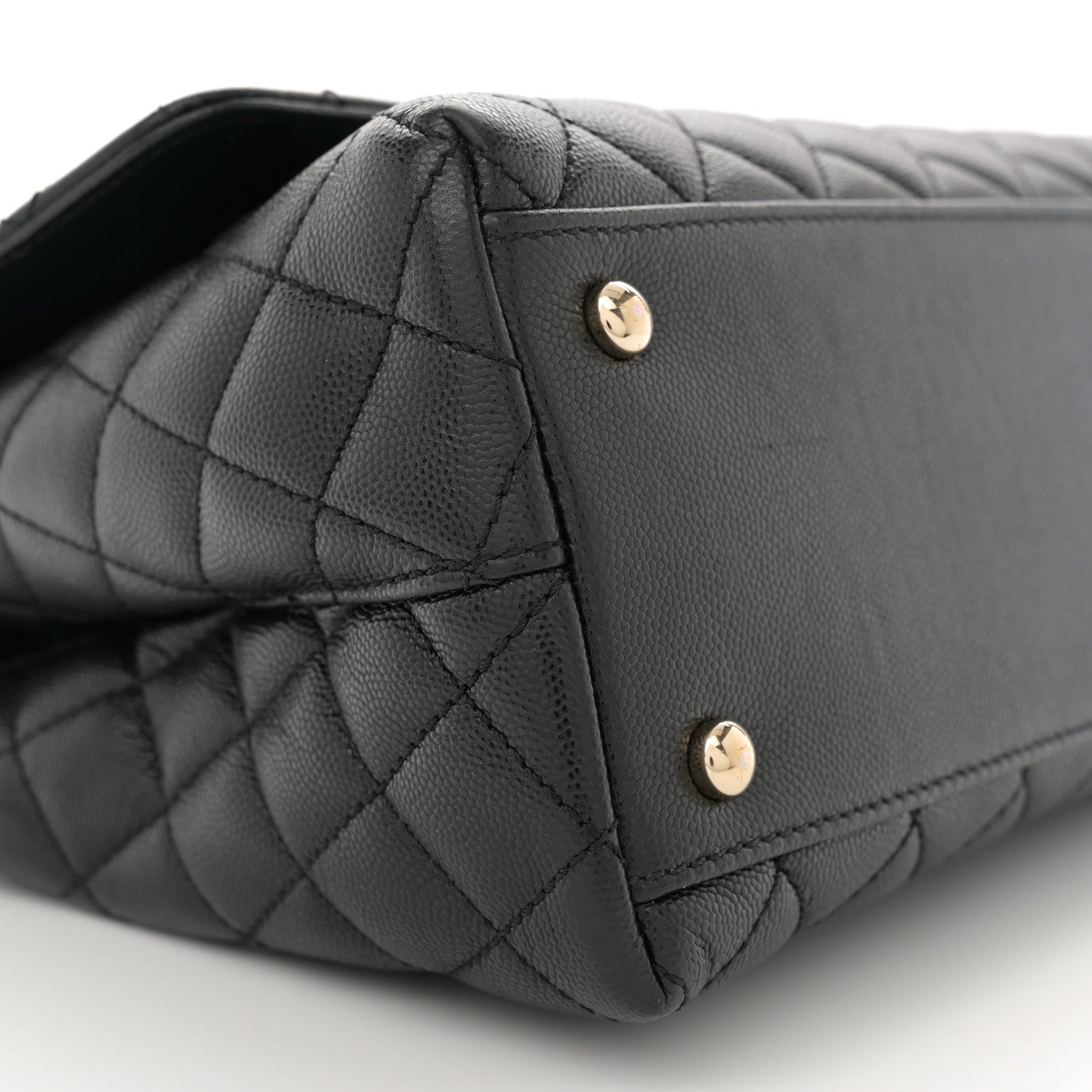 Chanel Caviar Quilted Small Coco Handle Flap Black 9 of 11