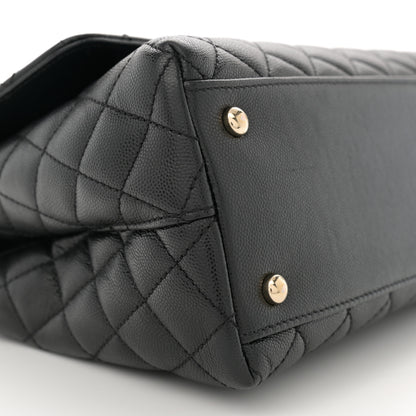 Chanel Caviar Quilted Small Coco Handle Flap Black 9 of 11
