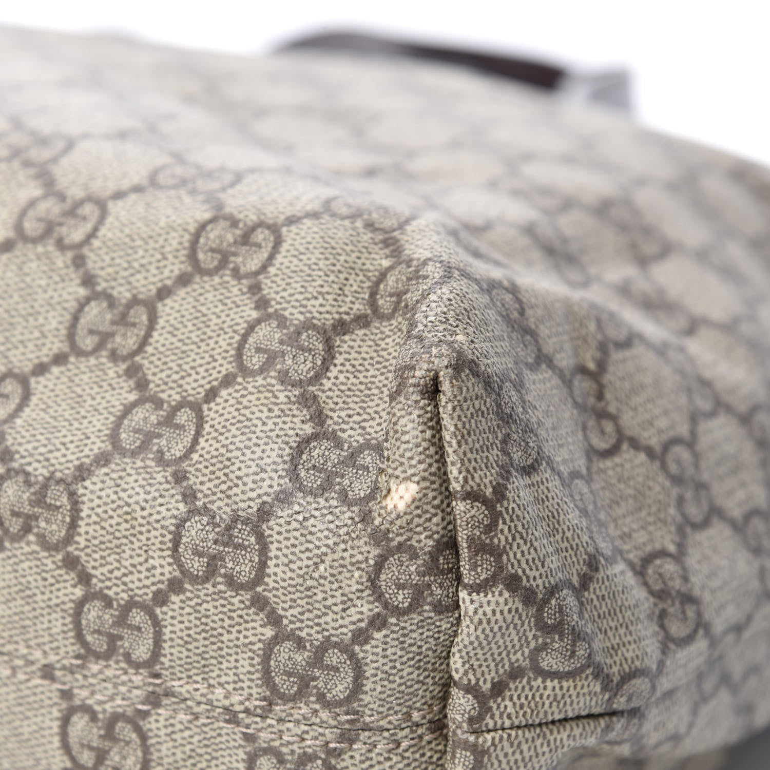 Gucci GG Supreme Monogram Medium Zippered Shopping Tote Dark Brown 8 of 14