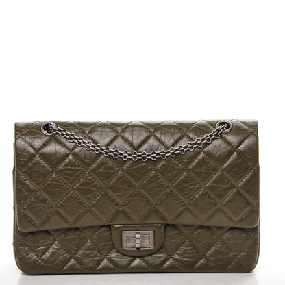 Chanel Aged Calfskin Quilted 2.55 Reissue 227 Flap Green 1 of 7