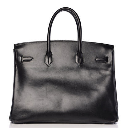 Hermes Box Birkin 35 Black Bleu Marine 4 of 42