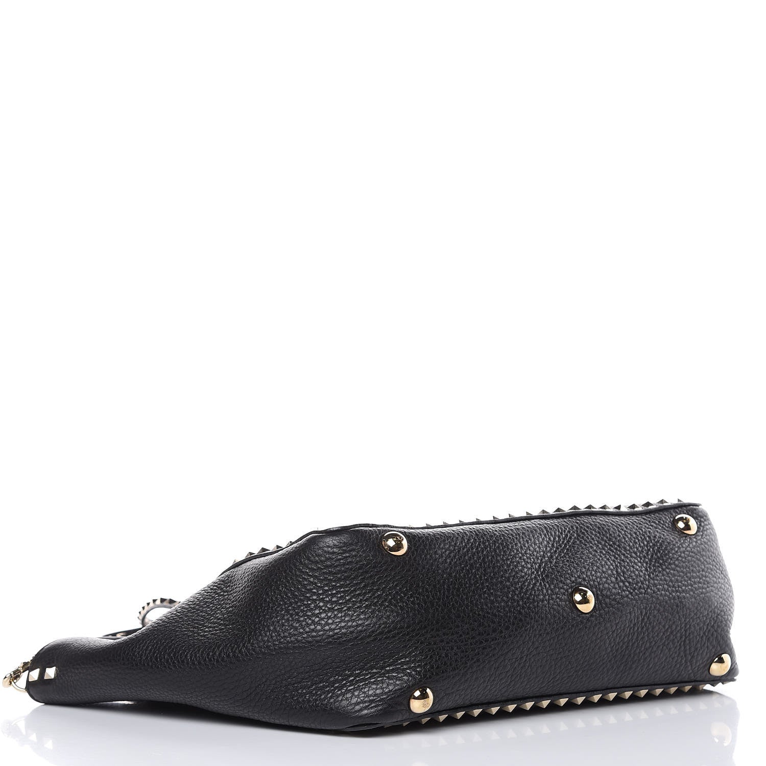 Valentino Garavani Alce Printed Calfskin Medium Rockstud Tote Black 4 of 10