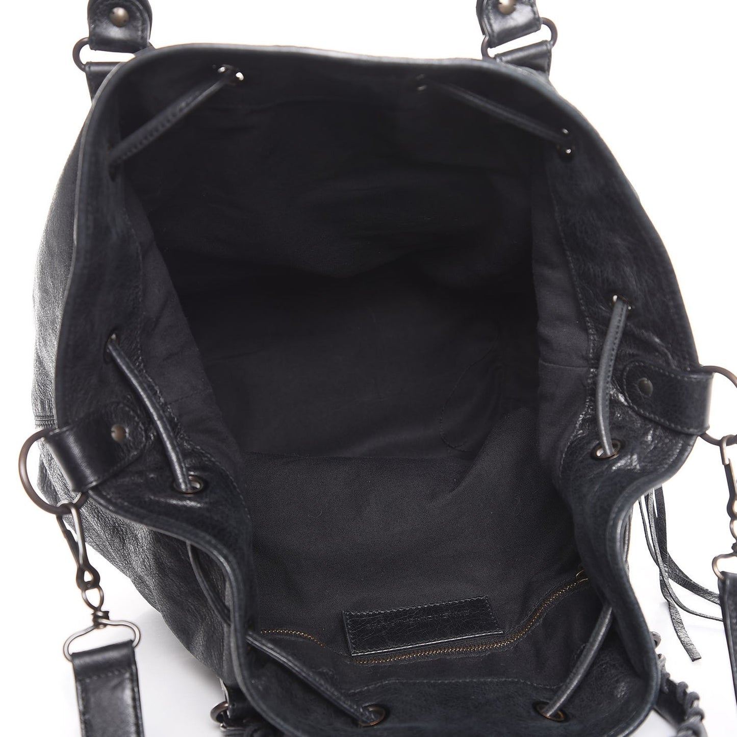 Agneau Classic Hardware Pompon Black