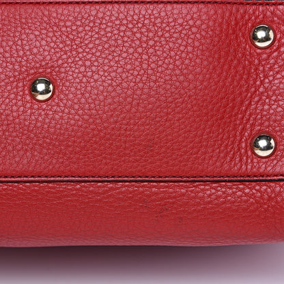 Gucci Pebbled Calfskin Small Soho Top Handle Bag Red 11 of 24