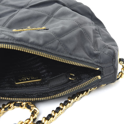 Prada Nylon Tessuto Impuntu Quilted Crossbody Bag Black 4 of 9