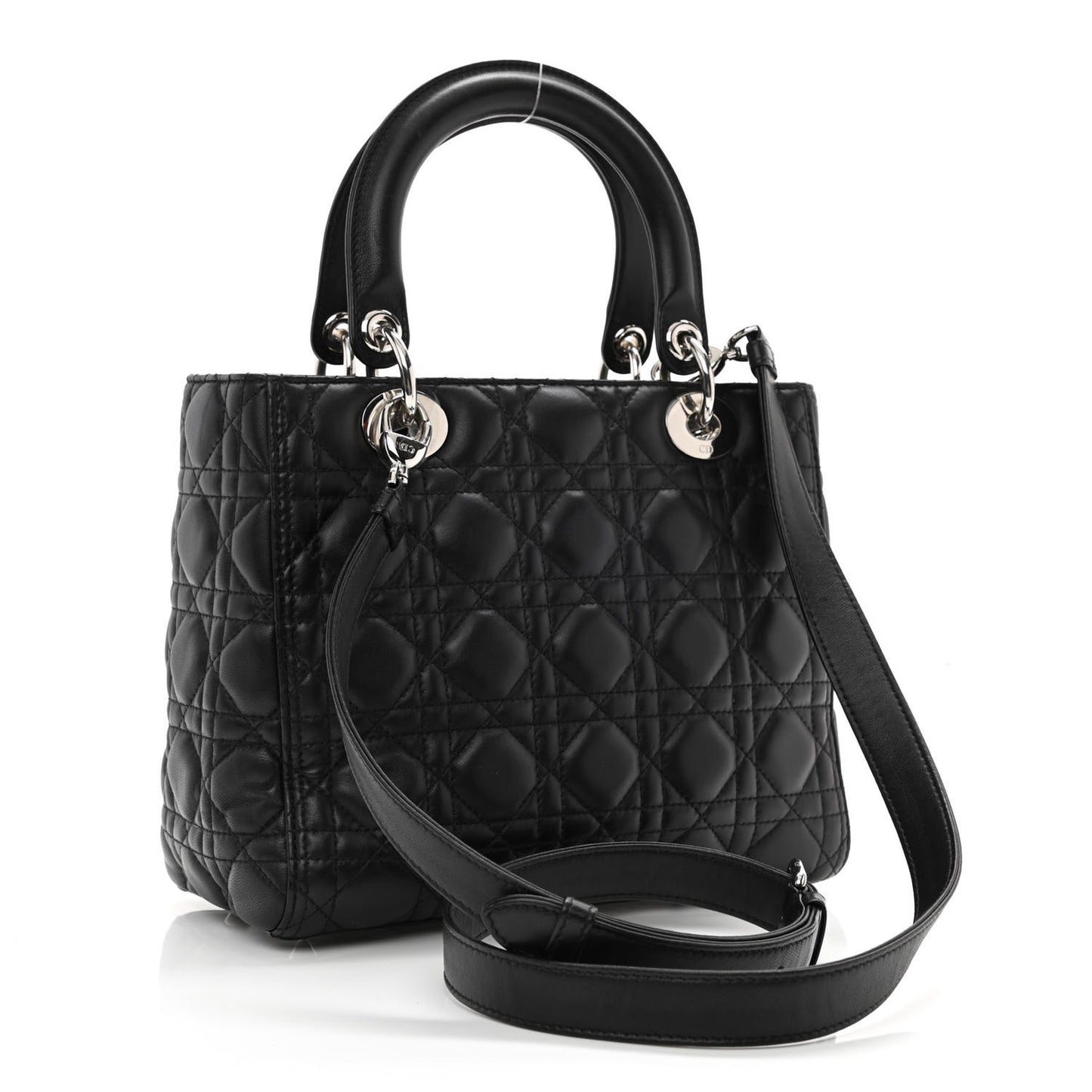 Lambskin Cannage Medium Lady Dior Black
