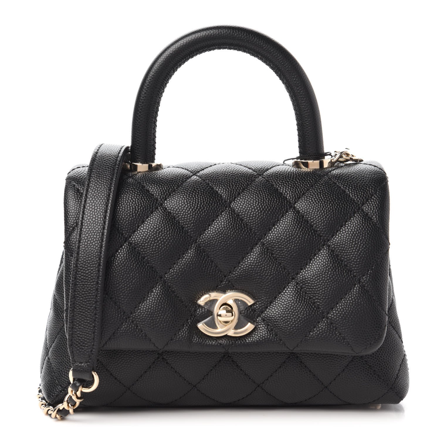 Chanel Caviar Quilted Extra Mini Coco Handle Flap Black 1 of 10