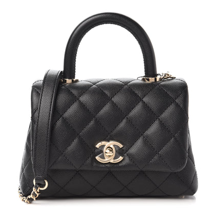 Chanel Caviar Quilted Extra Mini Coco Handle Flap Black 1 of 10
