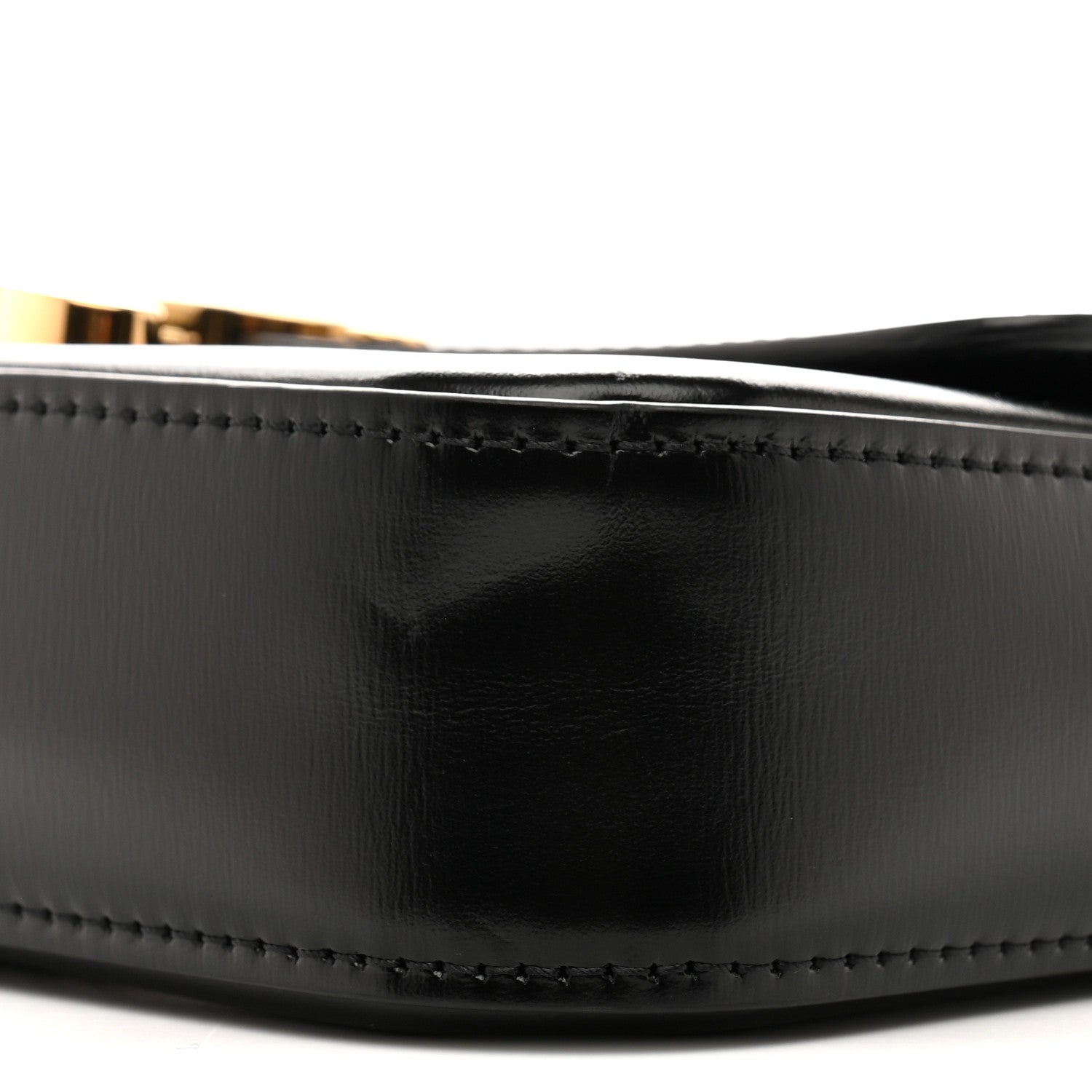 Celine Shiny Calfskin Triomphe Chain Shoulder Bag Black 12 of 13